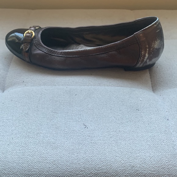 AGL Metallic Monika Patent Cap Toe Ballet Flats Size 40 US 8 - Picture 11 of 16